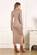 Load image into Gallery viewer, V neck sweater maxi dress