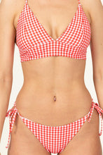 Load image into Gallery viewer, BIG TALK TWO-PIECE GINGHAM BIKINI SET