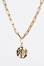 Load image into Gallery viewer, Coin pendant clip chain bracelet and necklace set