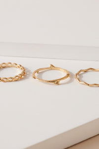 Set of 5 Fruit Metal Rings