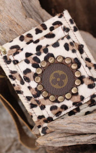 Upcycled Cowhide Cardholder Wristlet