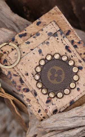 Upcycled Cowhide Cardholder Wristlet