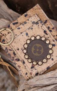 Upcycled Cowhide Cardholder Wristlet