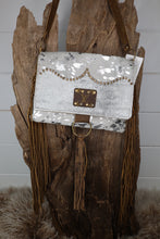 Load image into Gallery viewer, Upcycled Maxine White Tooled Bag