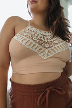 Load image into Gallery viewer, Plus Size Crochet Lace High Neck Bralette