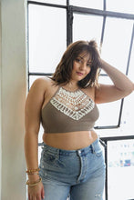 Load image into Gallery viewer, Plus Size Crochet Lace High Neck Bralette