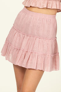 FOREVER CLASSY HIGH WAIST TIERED MINI SKIRT