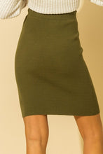 Load image into Gallery viewer, SWEET BABE HIGH WAISTED RIB KNIT PENCIL SKIRT