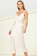 Load image into Gallery viewer, BY YOUR SIDE POLKA-DOT TOP AND MIDI SKIRT SET