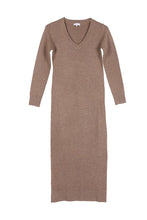 Load image into Gallery viewer, V neck sweater maxi dress