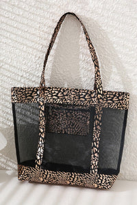 Animal Print Mesh Tote Bag