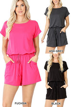 Load image into Gallery viewer, BRUSHED DTY ROMPER WITH POCKETS