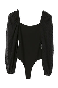 Mesh sleeve bodysuit