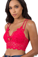 Load image into Gallery viewer, CROCHET LACE BRALETTE WITH BRA PADS