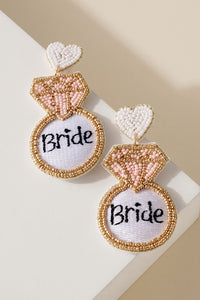 Seed Bead BRIDE Earrings