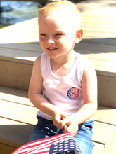 Load image into Gallery viewer, Red White and Blue Custom Monogram Tank - KIDS