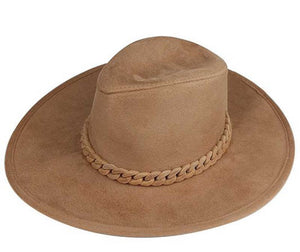 Khaki Wide Brim with Chain