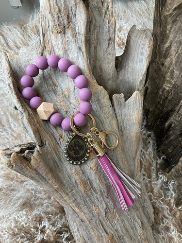 Beaded Upcycled Key Ring