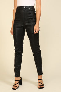 Snake Black High Waisted Pants