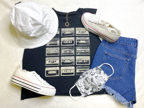 Retro Cassette Crop