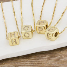 Load image into Gallery viewer, Glam Square Initial Pendant