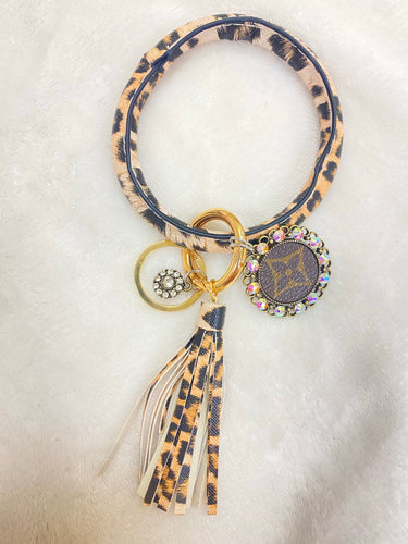 Luxe Leopard Upcycled Key Ring