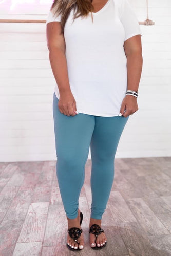 Dusty Teal Leggings