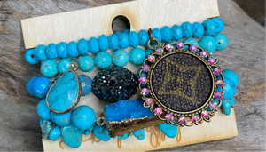 Turquoise Upcycled Stack