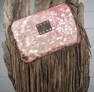 Pink Fringe Crossbody