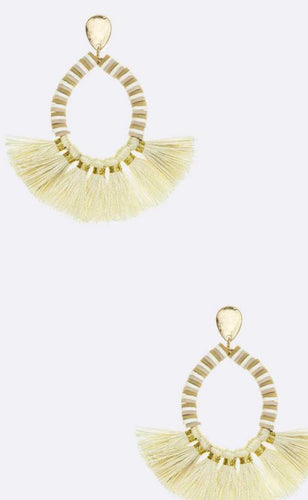 Tassle Bead Dangle Earrings