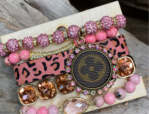 Leopard Bubblegum Upcycled Stack