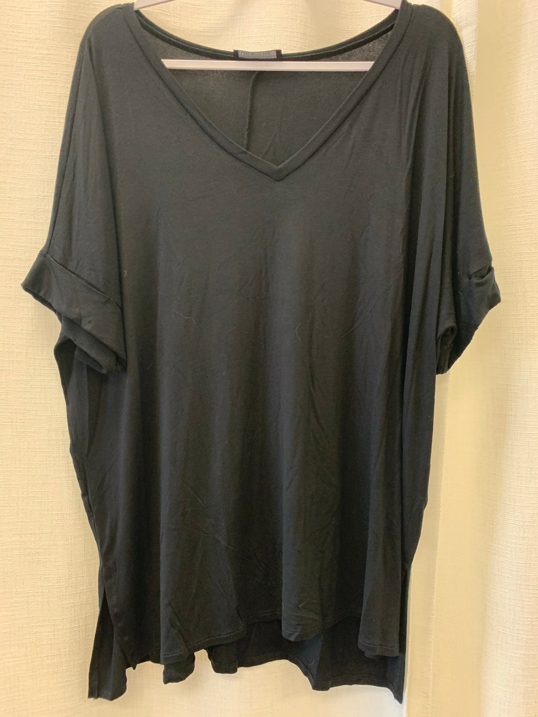 Curvy Casual Black Top