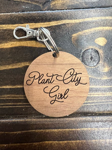 Plant City Engraved Keychain