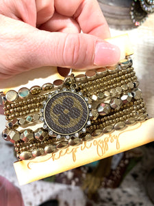 Gold Bead Upcycled Stack