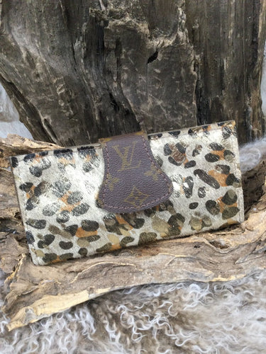 Upcycled Leopard Wallet