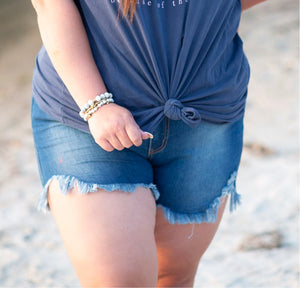 Curvy Denim Mom Shorts