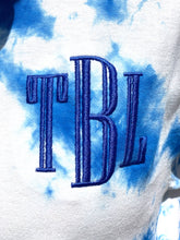 Load image into Gallery viewer, Blue Tie Dye Monogram Mayham