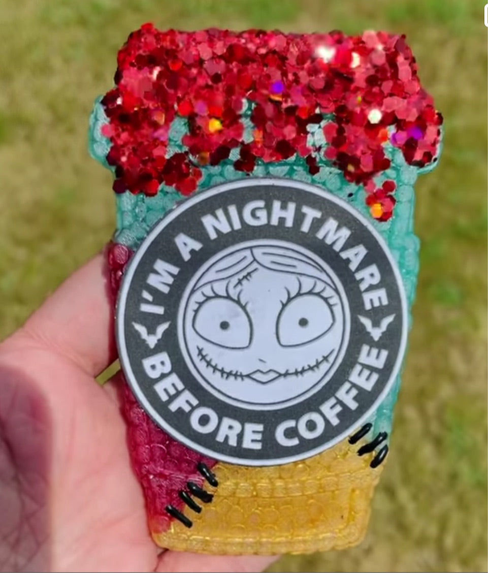 Nightmare Before Coffee Car Freshie