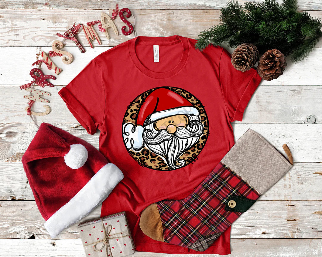 Leopard Santa Graphic