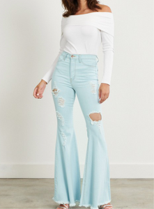 Alexandra Distressed Bell Bottoms