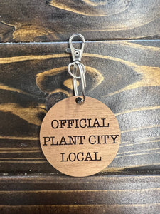 Plant City Engraved Keychain