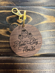 Plant City Engraved Keychain