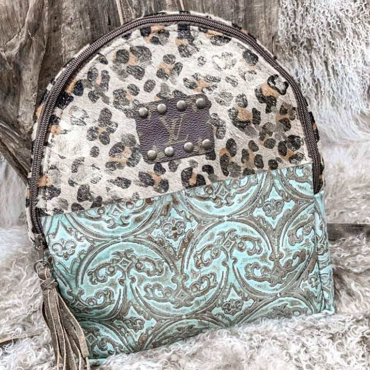 Turquoise Medium Upcycled Backpack