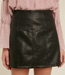 Leave Me Wild Leather Skirt