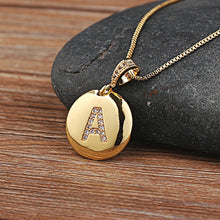 Load image into Gallery viewer, Glam Circle Initial Pendant