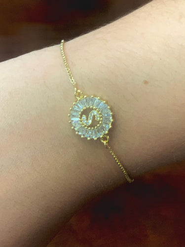 Glam Inital Bracelet (Gold)