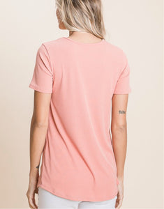 Jorden Ribbed Keyhole Top